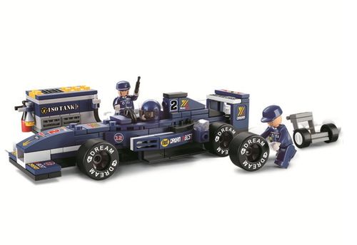 KLOCKI SLUBAN F1 Samochod wyscigowy z mini PIT STOPem 196 - B0351 na Arena.pl