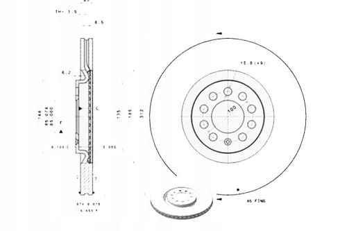 TARCZA HAM PRZOD 312X25 V XTRA BREMBO na Arena.pl
