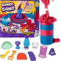PIASEK KINETYCZNY ZESTAW KINETIC SAND + AKCESORIA 10 NARZĘDZI FOREMKI