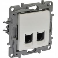 Niloe/Niloe Selection Gniazdo komputerowe 2xRJ45 kat.6 UTP biały 764574