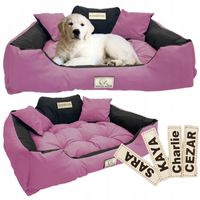 Legowisko dla Psa Kota Posłanie Kanapa Kojec Wodoodporne + Imię 75x65 cm