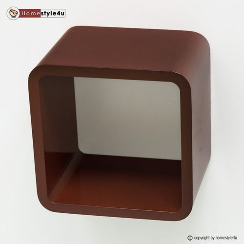 Półka RETRO CUBE na ścianę, brązowa na Arena.pl