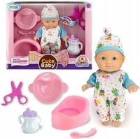 LALKA BOBAS W UBRANKU 20CM Z AKCESORIAMI NOCNIK BUTELKA