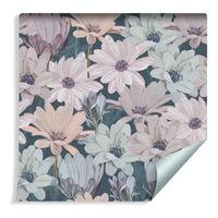 Tapeta Piękne Stokrotki w Pastelowych Barwach Retro