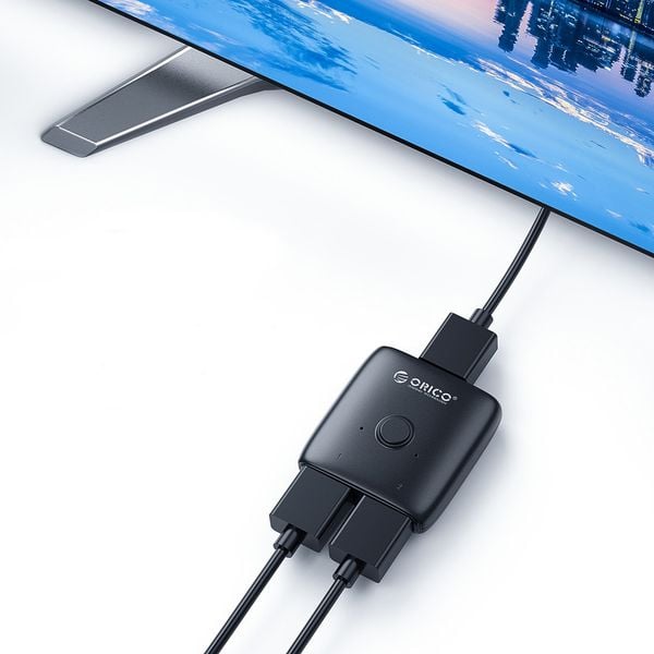 Adapter HDMI dwukierunkowy splitter - czarny zdjęcie 10