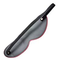 opaska na oczy do zabaw bdsm, klasyczna. czerwona ekoskóra.