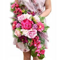 Sztuczne kwiaty stroik na grób wiązanka nagrobna cmentarz dekoracja