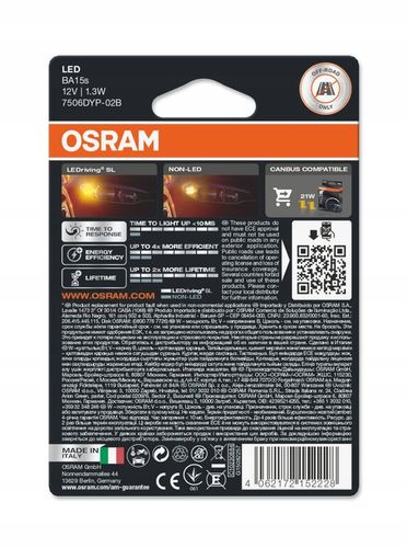 Osram Żarówka Ledowa Led Premium New P21W Amber Kierunkowskazy na Arena.pl