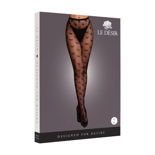 heart patterned tights - one size - black na Arena.pl
