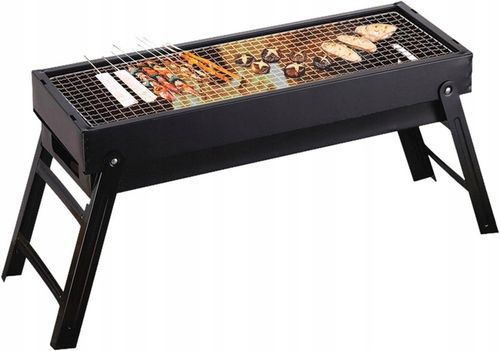 GRILL TURYSTYCZNY SKŁADANY OGRODOWY PRZENOŚNY KEMPINGOWY WĘGLOWY DUŻY 60CM na Arena.pl