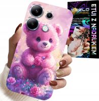 ETUI DO XIAOMI NOTE 13 5G - SŁODKI MIŚ NA RÓŻOWYM TLE, CASE + SZKŁO