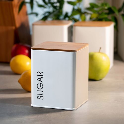 POJEMNIK Z POKRYWKĄ PUDEŁKO BIAŁE NA CUKIER na Arena.pl