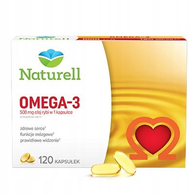 Naturell Omega 3 500 mg kwasy omega-3 120 kaps. zdjęcie 1