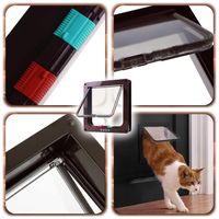 DRZWICZKI WAHADŁOWE DLA KOTA PSA DWUSTRONNE KLAPĄ 4SPOSOBY 4WAY XL +SZABLON