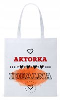 Torba Biała Eco Shopper Dla Aktora Aktorki Prezent Z Nadrukiem Ze Zdjęciem