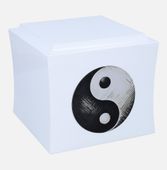 Tematyczna urna z symbolem Yin-Yang  Biały/Wzór1