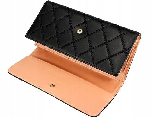 Elegancki Portfel damski na zatrzask skórzany duży rozkładany pojemny skóra na Arena.pl