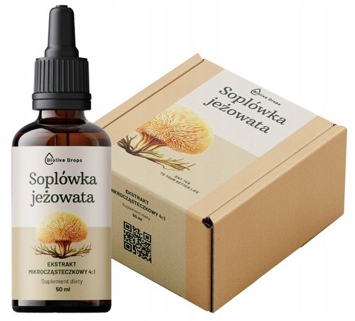 SOPLÓWKA JEŻOWATA KROPLE EKSTRAKT ADAPTOGENY Suplement lion's mane 50 ml na Arena.pl