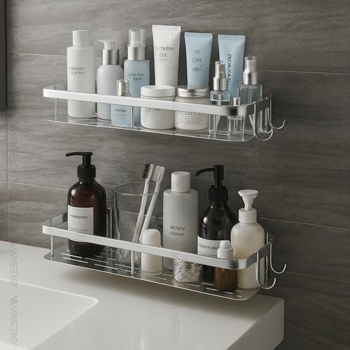 2x PÓŁKA POD PRYSZNIC wisząca samoprzylepna ścienna do łazienki prysznic na Arena.pl