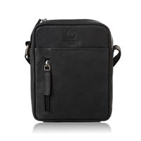 saszetka męska na ramię skórzana czarna mała paolo peruzzi ay-05-hbl