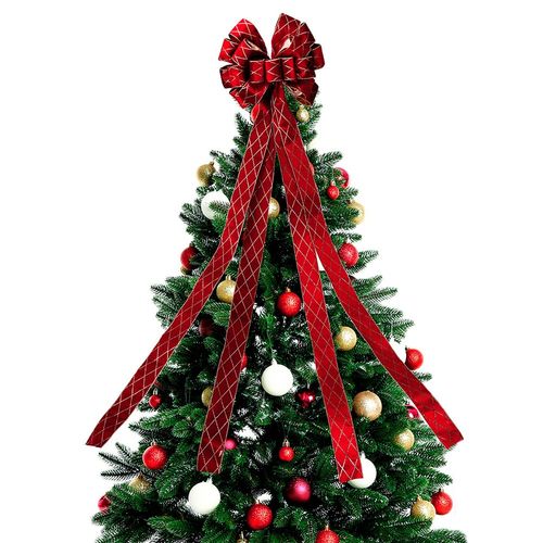 Kokarda Świąteczna Duża Kokardka Dekoracyjna Ozdobna Szpic Czubek Choinkę na Arena.pl