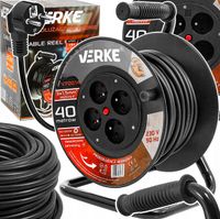 PRZEDŁUŻACZ NA BĘBNIE BĘBNOWY MOCNY BUDOWLANY ZWIJAK 3x1,5mm 40m 4