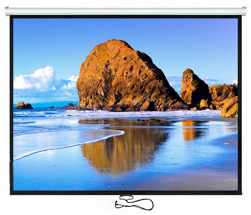EKRAN PROJEKCYJNY RZUTNIKA 100" 200x150 cm PÓŁAUTOMAT 4:3 MACLEAN na Arena.pl