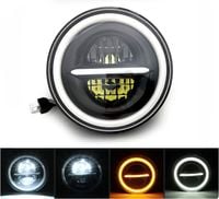 Lampa przednia 7" Full LED Q 1szt Harley Davidson, Jeep