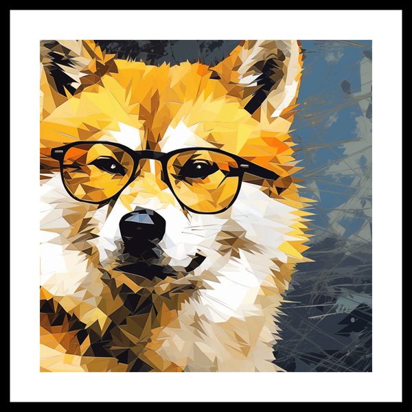 Plakat 50x50cm Intelektualny Psiak zdjęcie 3