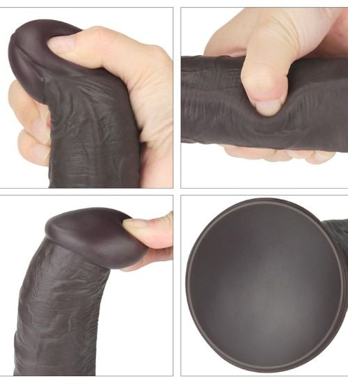 Ciemne dildo z bezprzewodowym pilotem zdjęcie 3