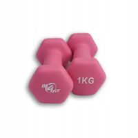 Solidny Zestaw Hantli 2x1kg Ciężarki Hantle Neoprenowe Żeliwne do Ćwiczeń