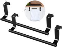 Wieszaki czarne 2szt na szafkę drzwi kuchenne łazienkowe na ręczniki