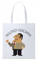 Dla Kierownika Prezent Torba Eco Biała Shopper Z Nadrukiem Ze Zdjęciem