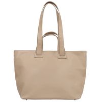 VERA PELLE torebka damska skórzana shopper z długimi rączkami V529 beżowa