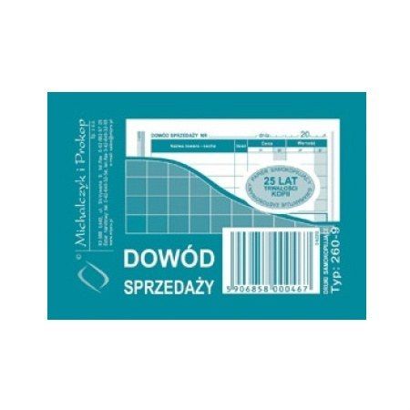 DRUK DOWÓD SPRZEDAŻY A7 TYP 260-9 5906858000467 zdjęcie 1