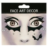 Naklejki Na Twarz Makijaż Make Up Halloween 3D Kryształki