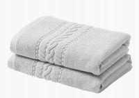 Ręcznik Cordelia Jasno szare 50 x 100 cm, 2 szt.