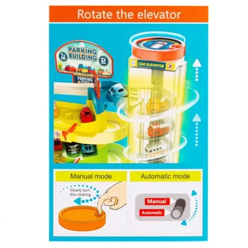 PARKING GARAŻ SAMOCHODOWY Z WINDĄ ZE ŚWIATŁEM I DŹWIĘKIEM AUTA ZAKRĘCONY na Arena.pl