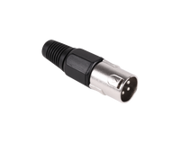 WTY0054A Wtyk mikrofonowy meski czarny