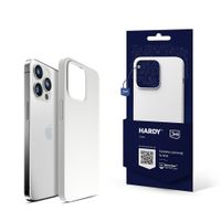 apple iphone 15 pro max - 3mk hardy silicone magcase silver-white