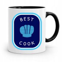 Kubek Czarny Dla Kucharza Kucharki Best Cook Z Nadrukiem Ze Zdjęciem