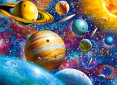 PUZZLE 100 UKŁADANKA DLA DZIECI KOSMOS UKŁAD SŁONECZNY PLANETY 6+ CASTOR