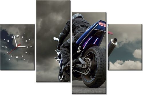 120CM 80CM ZEGAR 4 ELEM W STRONĘ HORYZONTU OBRAZ ŚCIENNY na Arena.pl