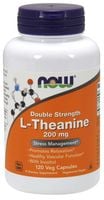 NOW FOODS Double Strength L-Theanine 200 mg -  L-Teanina 200 mg (120 kaps.