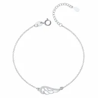 BRANSOLETKA CELEBRYTKA SKRZYDŁA ANIOŁA CYRKONIE