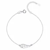 BRANSOLETKA CELEBRYTKA SKRZYDŁA ANIOŁA CYRKONIE