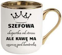 Kubek PREMIUM śmieszny prezent dla SZEFOWEJ ekskluzywny upominek