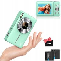 MINIAPARAT FOTOGRAFICZNY DLA DZIECI ZIELONY 32G HD 1080P 16X ZOOM 44MP