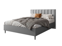 Łóżko Dwuosobowe 160x200 cm Szary Grafit LUXIM MR - 4 Kolory