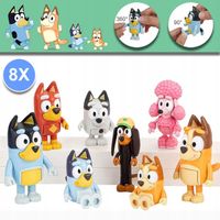 8X ZESTAW FIGUREK Z BAKJKI BLUEY I BINGO RODZINKA PRZYJACIELE NA PREZENT